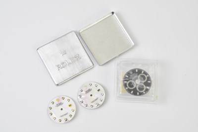 Lot 15 - ROLEX; three dials for lady's watches, 2 x...