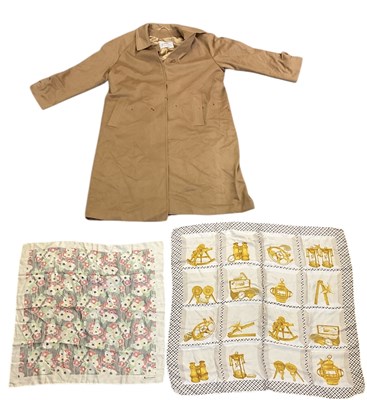 Lot 490 - AQUASCUTUM; a brown cashmere coat and two silk...