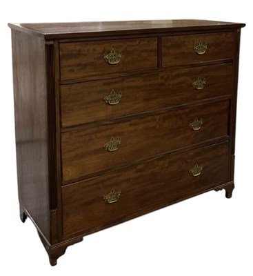 Lot 58 - A 19th century mahogany chest of two short...