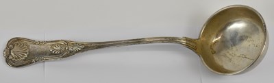 Lot 1145 - An 800 grade silver ladle, approx 8.5ozt/278.5g.