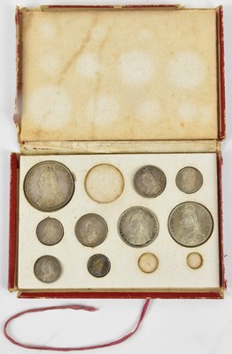 Lot 1563 - A Victoria Jubilee cased twelve coin set, 1887,...