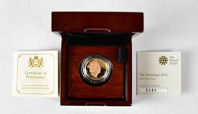 Lot 718 - An Elizabeth II proof sovereign, 2016,...