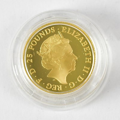 Lot 690 - An Elizabeth II gold proof £25 coin, 'Queen's...