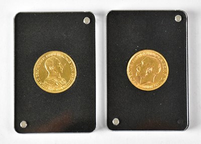 Lot 692 - The King and The Kaiser Gold coins of 1914,...