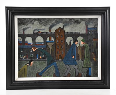 Lot 148 - ALBERT BARLOW (b.1944); oil on board,...