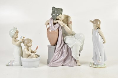 Lot 1482 - LLADRÓ; three figures comprising young girl,...