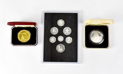 Lot 631 - A 22ct gold on sterling silver commemorative...