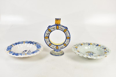 Lot 1625 - A late 18th/early 19th century faience ware...