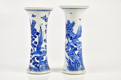 Lot 40 - A near pair of 18th century Chinese blue and...