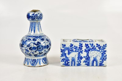 Lot 1600 - DELFT; an 18th century tin glazed earthenware...