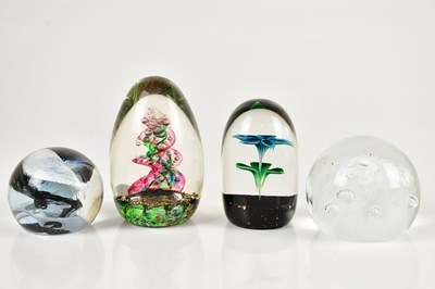 Lot 1660 - Four paperweights comprising two Caithness...