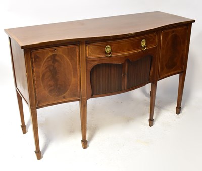 Lot 109a - A Regency-style serpentine-fronted mahogany...