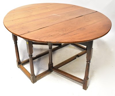 Lot 77a - A late 17th/early 18th century oak oval...