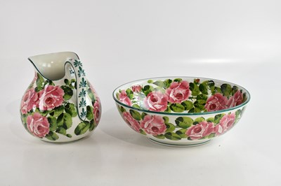 Lot 1561 - WEMYSS; a cabbage rose pattern wash jug,...