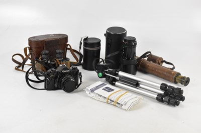 Lot 1687 - CANON; an A1 camera, also a collection of...