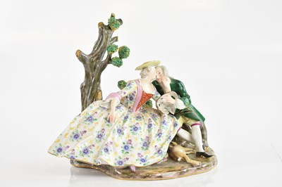 Lot 1459 - MEISSEN; a 19th century figure group...