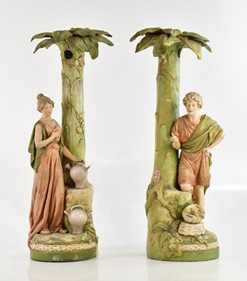 Lot 1457 - ROYAL DUX; a pair of large and impressive...