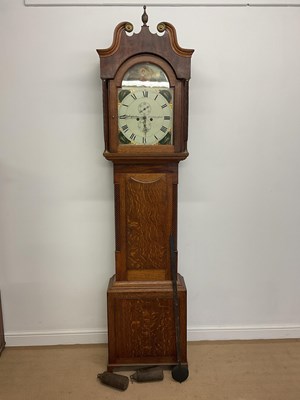 Lot 522 - ANDERTON, HUDDERSFIELD; an oak longcase clock,...