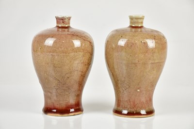 Lot 80 - A near pair of Chinese Dehua porcelain vases,...