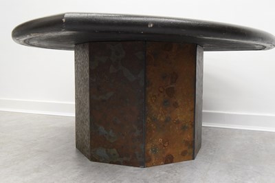 Lot 17 - PAUL KINGMA; a contemporary stone table, with...
