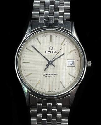 Lot 1349 - OMEGA; a gentleman's vintage stainless steel...