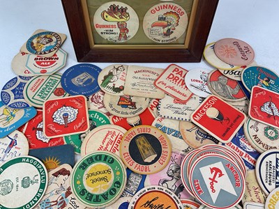 Lot 23 - A large collection of vintage beer mats,...