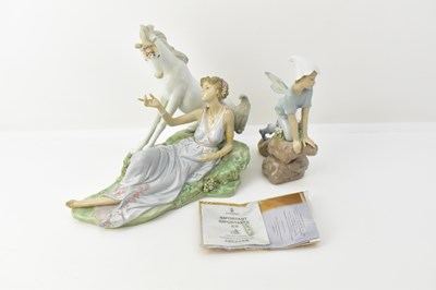 Lot 206 - LLADRÓ; a porcelain figure group, 'The Goddess...