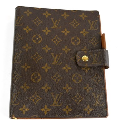 Lot 741 - LOUIS VUITTON; a brown coated canvas monogram...
