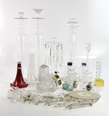Lot 1677 - Two contemporary glass vases, height of...