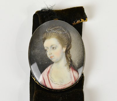 Lot 257 - A 19th century portrait miniature on ivory...