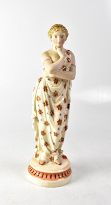Lot 176 - A Continental porcelain figure of a lady dressed in Classical-style robe