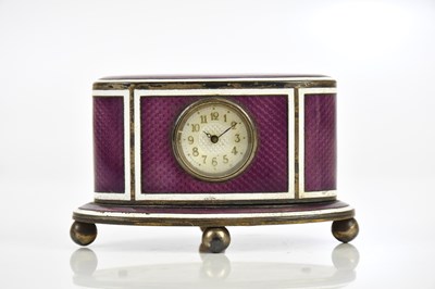 Lot 1248 - A Continental silver and guilloche enamel...