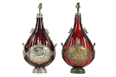 Lot 1204 - A pair of 19th century Austria-Hungarian ruby...