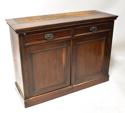 Lot 98 - An Edwardian mahogany bookcase base, with...