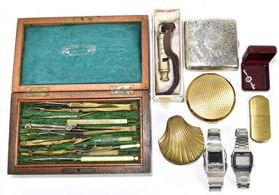Lot 1155 - A George V hallmarked silver cigarette case