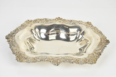 Lot 1229 - A hallmarked silver bowl of shaped oval form,...