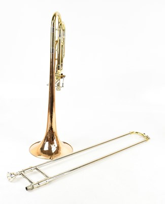 Lot 1040 - BESSON, LONDON; a 'Sovereign' brass trombone,...