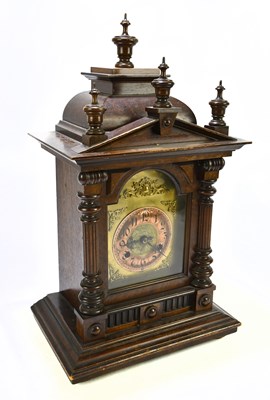 Lot 2634 - A late 19th century German mantel clock, the...