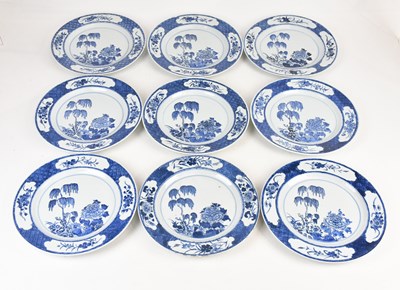 Lot 58 - Nine Chinese blue and white porcelain plates...