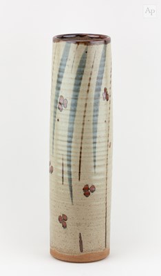 Lot 547 - REGINALD MARLOW; a tall cylindrical stoneware...