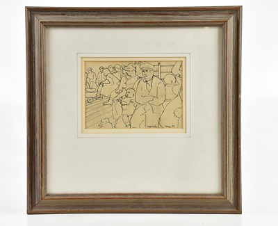 Lot 65 - GEOFFREY KEY (b.1941); ink drawing,...