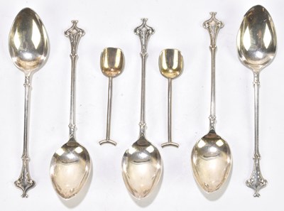 Lot 2097 - A.J BAILEY; four Edward VII hallmarked silver...