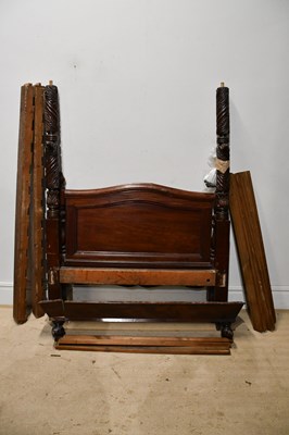 Lot 1226 - A 19th century carved mahogany half tester bed,...