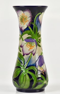 Lot 1431 - MOORCROFT; a waisted cylindrical vase,...