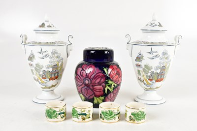 Lot 1435 - MOORCROFT; a ginger jar and cover in the...