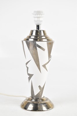 Lot 1450 - An Art Deco style ceramic table lamp, bears...