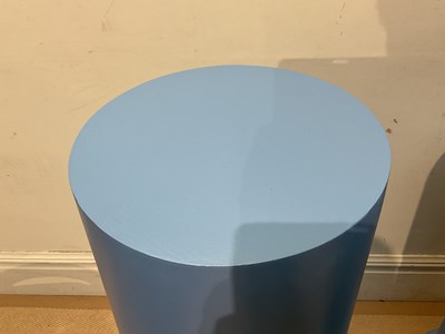 Lot 26 - A pair of modern blue painted fibreglass...