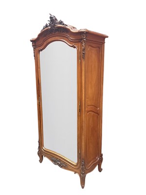 Lot 184 - A early 20th century French walnut armoire,...