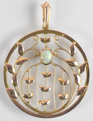 Lot 1468 - An early 20th century 9ct gold circular open...