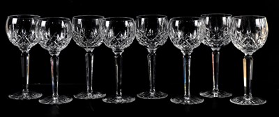 Lot 1653 - WATERFORD; a set of eight 'Lismore' pattern...